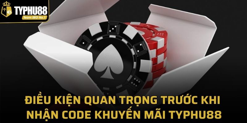 Điều kiện quan trọng trước khi nhận code khuyến mãi Typhu88